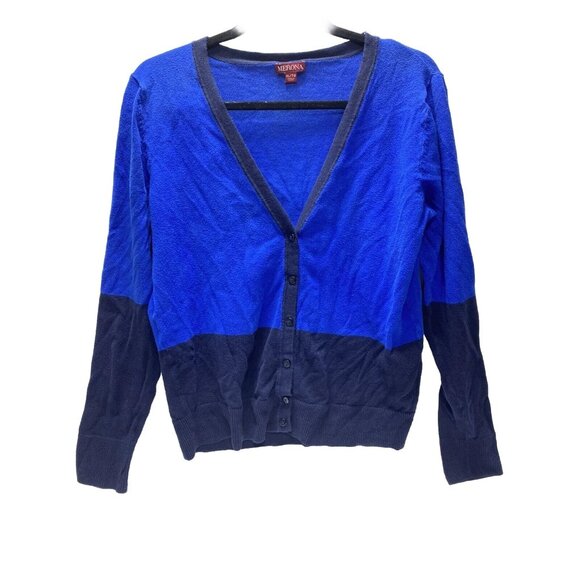 Merona XL Blue Cotton V-Neck Button Cardigan *READ* - Picture 1 of 9